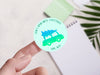 Personalised Round Christmas Sticker Labels, party label, surprise party, holiday sticker