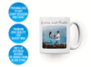 Personalised couple image song album mug