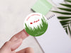 Personalised Round Christmas Sticker Labels, party label, surprise party, holiday sticker