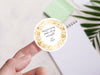 Personalised Round Christmas Sticker Labels, party label, surprise party, holiday sticker