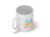 Personalised 'think happy thoughts' mug