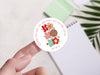 Personalised Round Christmas Sticker Labels, party label, surprise party, holiday sticker
