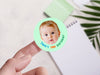 Personalised Round Birthday Photo Sticker Labels, party label, surprise party, custom birthday sticker