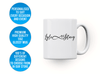Personalised couple image song album mug