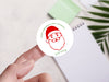 Personalised Round Christmas Sticker Labels, party label, surprise party, holiday sticker