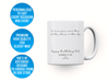 Personalised Star map happy birthday dad, Galaxy Night Sky Keepsake Gift mug