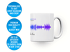 Personalised couple song soundwave mug