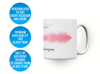 Personalised couple song soundwave mug