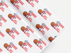 Personalised Birthday face photo basketball themed Gift Wrap/Wrapping Paper