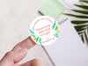 Personalised Round Christmas Sticker Labels, party label, surprise party, holiday sticker