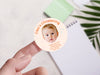 Personalised Round Baptism Photo Sticker Labels, Christening sticker, custom sticker