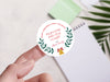 Personalised Round Christmas Sticker Labels, party label, surprise party, holiday sticker