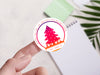 Personalised Round Christmas Sticker Labels, party label, surprise party, holiday sticker