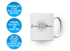 Personalised couple image song album mug