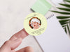 Personalised Round Baptism Photo Sticker Labels, Christening sticker, custom sticker
