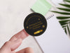 Personalised Round Christmas Sticker Labels, party label, surprise party, holiday sticker