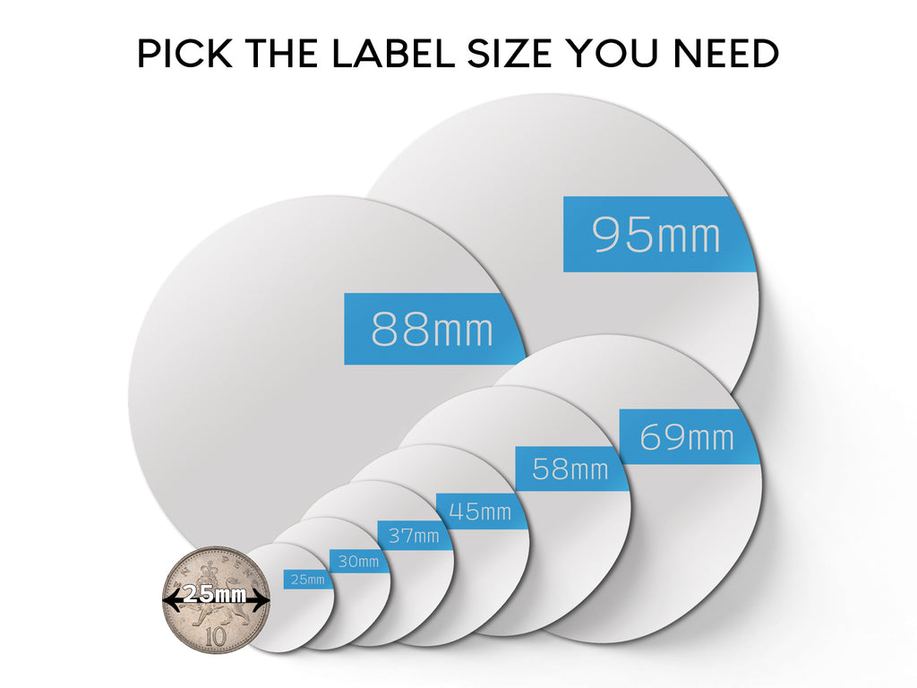 Personalised Round Birthday Photo Sticker Labels, party label, surpris
