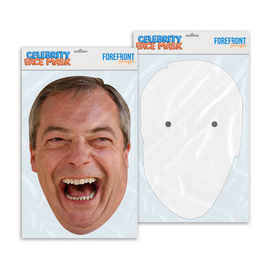 Personalised funny Celebrity face mask Nigel Farage ready to wear,  fun party gifts unique for fans, novelty face masks