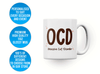 Personalised 'OCD Obsessive Cat Disorder' mug