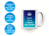 Personalised 'Keep Calm and wash the dishes' mug