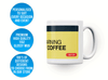 Personalised 'Warning hot coffee' mug