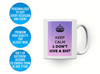 Personalised 'Keep Calm' funny spoof mug