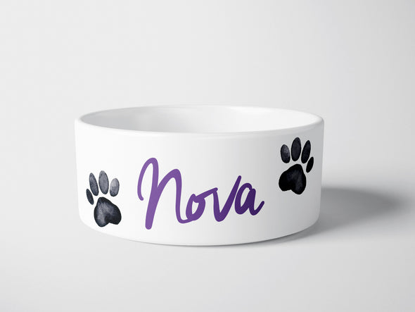 Personalised Ceramic Dog/Cat Name Pet Bowl