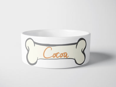 Personalised Ceramic Dog/Cat Name Pet Bowl