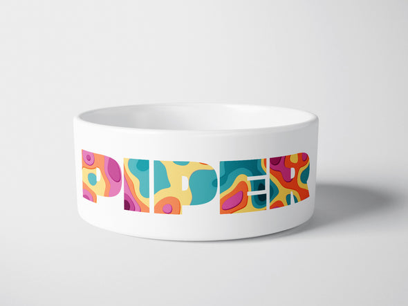 Personalised Ceramic Dog/Cat Name Pet Bowl