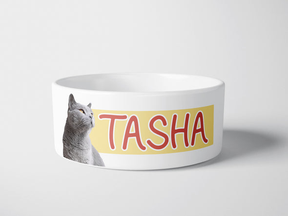 Personalised Ceramic Dog/Cat Name Pet Bowl