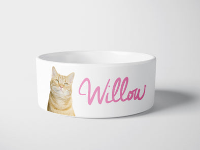 Personalised Ceramic Dog/Cat Name Pet Bowl