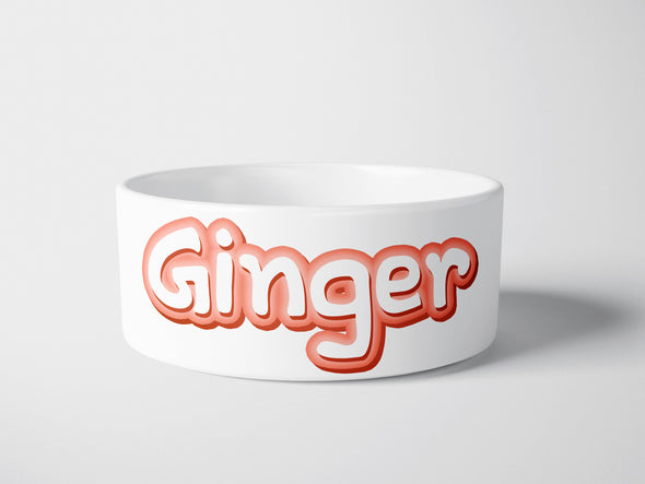 Personalised Ceramic Dog/Cat Name Pet Bowl