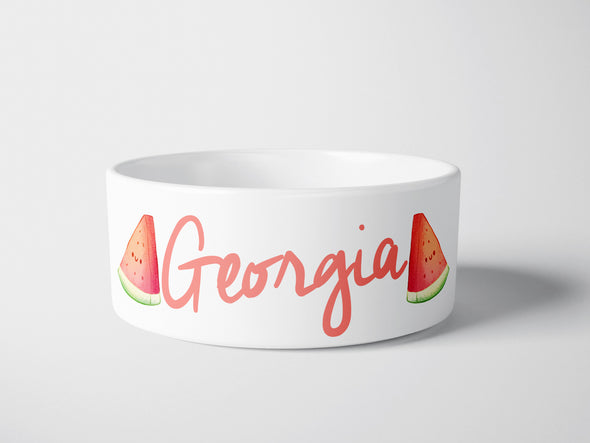 Personalised Ceramic Dog/Cat Name Pet Bowl