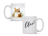 Personalised pet cat watercolor animal lover mug
