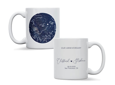 Personalised Star map, Galaxy Night Sky Keepsake Gift mug