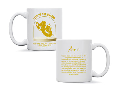 Personalised Chinese Horoscope Year of The Dragon Zodiac Mug