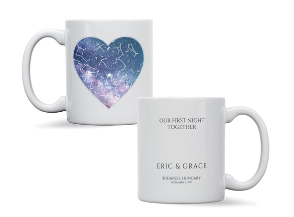 Personalised Star map, Galaxy Night Sky Keepsake Gift mug