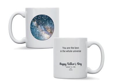 Personalised Star map, Galaxy Night Sky Keepsake Gift mug