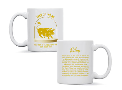 Personalised Chinese Horoscope Year of The Ox Zodiac Mug