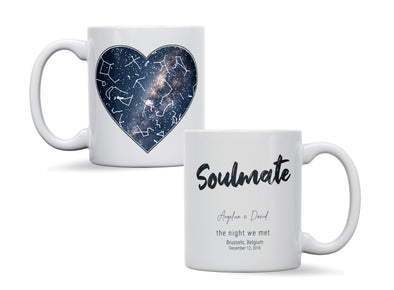 Personalised Star map soulmate, Galaxy Night Sky Keepsake Gift mug