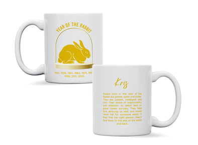 Personalised Chinese Horoscope Year of The Rabbit Zodiac Mug