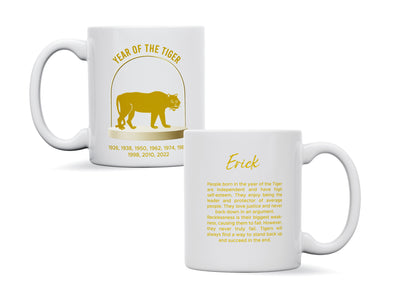 Personalised Chinese Horoscope Year of The Tiger Zodiac Mug