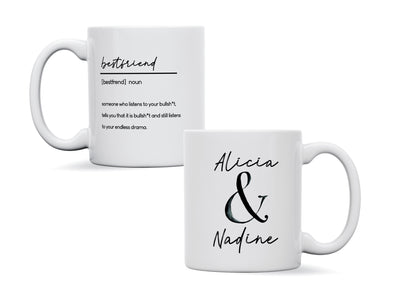 Personalised Best Friends Definition Dictionary Birthday Mug