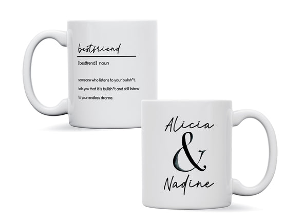 Personalised Best Friends Definition Dictionary Birthday Mug