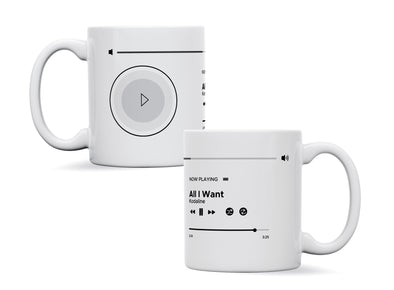 Personalised couple song album mug