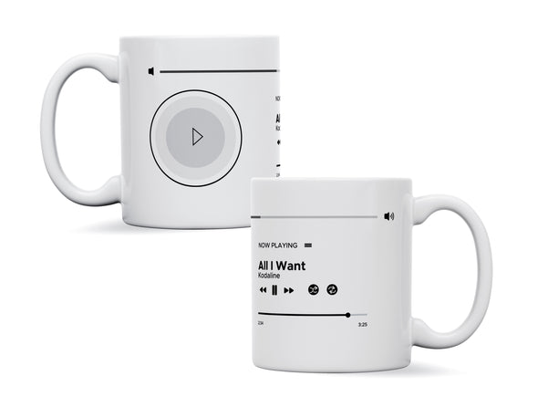 Personalised couple song album mug
