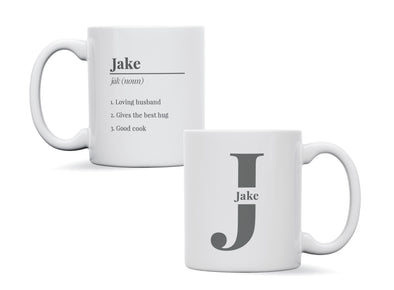 Personalised Definition Dictionary Initial Name Birthday Mug