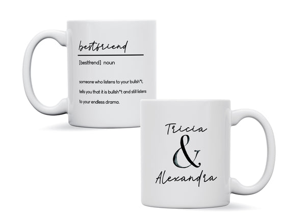 Personalised Best Friends Definition Dictionary Birthday Mug