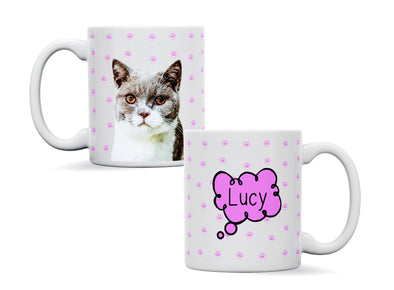 Personalised pet cat animal lover mug