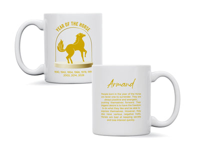 Personalised Chinese Horoscope Year of The Horse Zodiac Mug